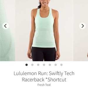 Lululemon Athletica Fresh Teal Racerback Tank